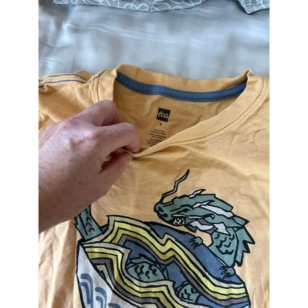 Tea Collection Dragon Shirt  size 8